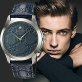 Buy Shop Gucci G Timeless Quartz Blue Dial Blue Leather Strap Watch For Men - YA1264032 USA Online