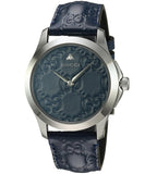 Buy Shop Gucci G Timeless Quartz Blue Dial Blue Leather Strap Watch For Men - YA1264032 USA Online