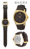 Buy Shop Gucci G Timeless Quartz Brown Dial Brown Leather Strap Watch for Men - YA1264035 USA Online
