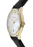 Buy Shop Gucci G-Timeless Mother of Pearl Dial Black Leather Strap Watch For Women - YA126589 USA Online