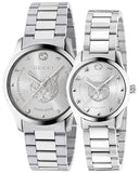 Buy Shop Gucci G Timeless Silver Dial Silver Steel Strap Watch For Women - YA1264095 USA Online