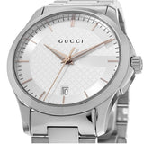 Buy Shop Gucci G Timeless Silver Dial Silver Steel Strap Unisex Watch - YA126442 USA Online