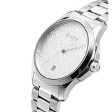 Buy Shop Gucci G Timeless Quartz Silver Dial Silver Steel Strap Watch For Women - YA126459 USA Online