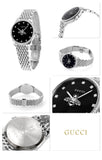 Gucci G Timeless Quartz Black Dial Silver Steel Strap Watch For Women - YA1265020