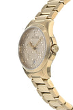 Gucci G Timeless Gold Dial Gold Steel Strap Watch For Women - YA126553