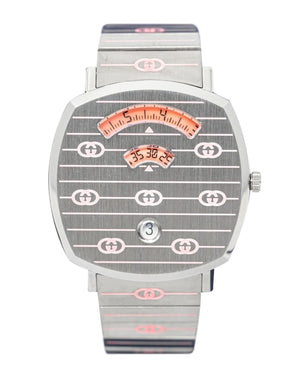 Buy Shop Gucci Grip Quartz Silver Dial Silver Steel Strap Watch For Women - YA157438 USA Online