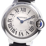 Buy Shop Cartier Ballon Bleu Silver Dial Black Leather Strap Watch for Women - W69018Z4 USA Online