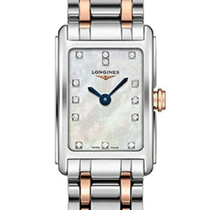 Buy Shop Longines Dolcevita Mother of Pearl Diamond Dial Two Tone Steel Strap Watch for Women - L5.258.5.87.7 USA Online