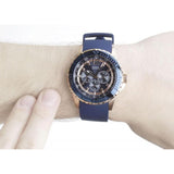Buy Shop Guess Maverick Blue Dial Blue Rubber Strap Watch for Men - W0485G1 USA Online