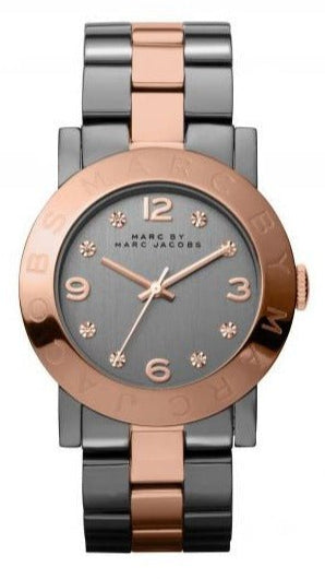 Buy Shop Marc Jacobs Amy Grey Dial Two Tone Steel Strap Watch for Women - MBM8597 USA Online