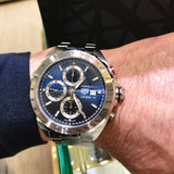Buy Shop Tag Heuer Formula 1 Automatic Chronograph Blue Dial Silver Strap Watch for Men - CAZ2015.BA0876 USA Online