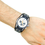 Buy Shop Fossil Coachman Chronograph White Dial Blue Leather Strap Watch for Men - CH3051 USA Online