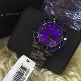 Buy Shop Marc Jacobs Amy Purple Dial Black Steel Strap Watch for Women - MBM3224 USA Online