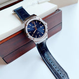 Buy Shop Salvatore Ferragamo F-80 Classic Blue Dial Blue Leather Strap Watch for Men - SFDT00319 USA Online