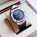 Buy Shop Salvatore Ferragamo F-80 Classic Blue Dial Blue Leather Strap Watch for Men - SFDT00319 USA Online