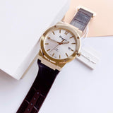 Buy Shop Salvatore Ferragamo F-80 Classic Silver Dial Brown Leather Strap Watch for Men - SFDT00419 USA Online