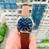 Buy Shop Tissot Gentleman Powermatic 80 Silicium Blue Dial Brown Leather Strap Watch For Men - T127.407.16.041.00 USA Online