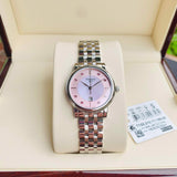 Tissot T Classic Carson Premium Lady Mother of Pearl Pink Dial Silver Steel Strap Watch For Women - T122.210.11.159.00