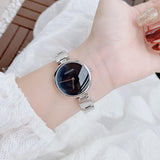 Buy Shop Calvin Klein Wavy Black Dial Silver Steel Strap Watch for Women - K9U23141 USA Online