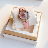 Buy Shop Versace Palazzo Empire Pink Dial Pink Leather Strap Watch for Women - VCO030017 USA Online