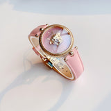 Buy Shop Versace Palazzo Empire Pink Dial Pink Leather Strap Watch for Women - VCO030017 USA Online