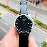 Buy Shop Tissot T Classic Tradition Black Dial Black Leather Strap Watch For Men - T063.610.16.057.00 USA Online