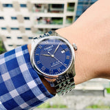 Buy Shop Tissot Le Locle Powermatic 80 Blue Dial Silver Steel Strap Watch For Men - T006.407.11.043.00 USA Online