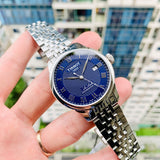 Buy Shop Tissot Le Locle Powermatic 80 Blue Dial Silver Steel Strap Watch For Men - T006.407.11.043.00 USA Online