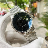 Buy Shop Tissot Luxury Powermatic 80 Black Dial Silver Steel Strap Watch for Men - T086.407.11.201.02 USA Online