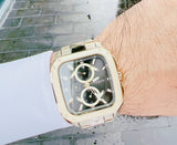 Buy Shop Fossil Inscription Multifunction Black Dial Gold Steel Strap Watch for Men - BQ2656 USA Online
