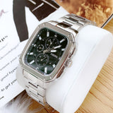 Buy Shop Fossil Inscription Multifunction Black Dial Silver Steel Strap Watch for Men - BQ2655 USA Online