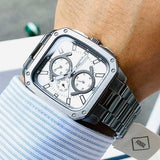Buy Shop Fossil Inscription Multifunction Silver Dial Grey Steel Strap Watch for Men - BQ2657 USA Online