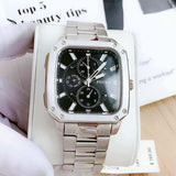 Buy Shop Fossil Inscription Multifunction Black Dial Silver Steel Strap Watch for Men - BQ2655 USA Online