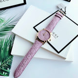 Buy Shop Gucci G Timeless Quartz Lilac Dial Lilac Leather Strap Watch For Women - YA1264098 USA Online