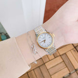 Buy Shop Tissot Carson Steel Lady White Dial Quartz Watch For Women - T085.210.22.011.00 USA Online