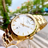 Buy Shop Tissot T Classic PR 100 Quartz White Dial Gold Steel Strap Watch for Men - T101.410.33.031.00 USA Online