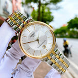 Buy Shop Tissot Carson Premium Powermatic 80 White Dial Two Tone Steel Strap Watch For Men - T122.407.22.031.00 USA Online