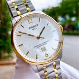 Buy Shop Tissot Chemin Des Tourelles Powermatic 80 Silver Dial Two Tone Steel Strap Watch For Men - T099.407.22.037.00 USA Online