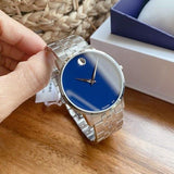 Buy Shop Movado Museum Classic Blue Dial Silver Steel Strap Watch for Men - 0607212 USA Online