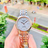 Buy Shop Tissot Le Locle Powermatic 80 Diamonds Silver Dial Two Tone Steel Strap Watch For Men - T006.407.22.036.01 USA Online