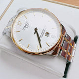 Buy Shop Tissot Chemin Des Tourelles Powermatic 80 Silver Dial Two Tone Steel Strap Watch For Men - T099.407.22.037.00 USA Online