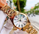 Buy Shop Tissot T Wave Mother of Pearl Dial Rose Gold Steel Strap Watch For Women - T112.210.33.113.00 USA Online
