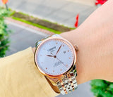Buy Shop Tissot Le Locle Powermatic 80 Diamonds Silver Dial Two Tone Steel Strap Watch For Men - T006.407.22.036.01 USA Online