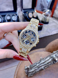 Buy Shop Guess Moonlight Diamonds Gold Dial Gold Steel Strap Watch for Women - GW0320L5 USA Online