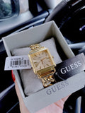 Buy Shop Guess Vanity Gold Dial Gold Steel Strap Watch for Women - W1029L2 USA Online