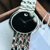 Buy Shop Movado Classic Quartz Black Dial Silver Steel Strap Watch for Men - 0606337 USA Online