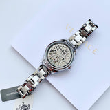 Buy Shop Fossil Rye Automatic Skeleton Silver Dial Silver Steel Strap Watch for Women - BQ3753 USA Online