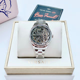 Buy Shop Fossil Rye Automatic Skeleton Silver Dial Silver Steel Strap Watch for Women - BQ3753 USA Online