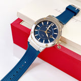 Salvatore Ferragamo F-80 Blue Dial Blue Rubber Strap Watch For Men - SFHY01122