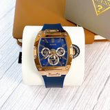 Buy Shop Guess Phoenix Multifunction Blue Dial Blue Rubber Strap Watch for Men - GW0202G4 USA Online